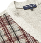 Comme des Garçons HOMME - Jacquard-Panelled Mélange Cotton and Wool-Blend Cardigan - Neutrals