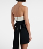 The New Arrivals Ilkyaz Ozel Lalani draped strapless minidress