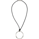 TAKAHIROMIYASHITA TheSoloist. Black and Silver Bone Shaped Necklace