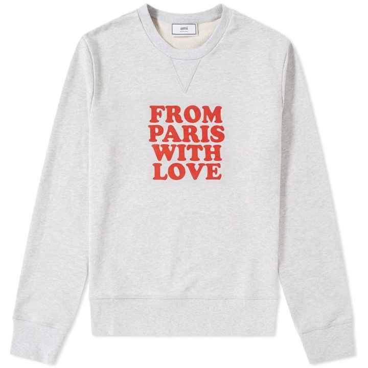 Photo: AMI From Paris With Love Crew Sweat Grey