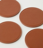 Georg Jensen Sky set of 4 leather coasters by Aurélien Barbry