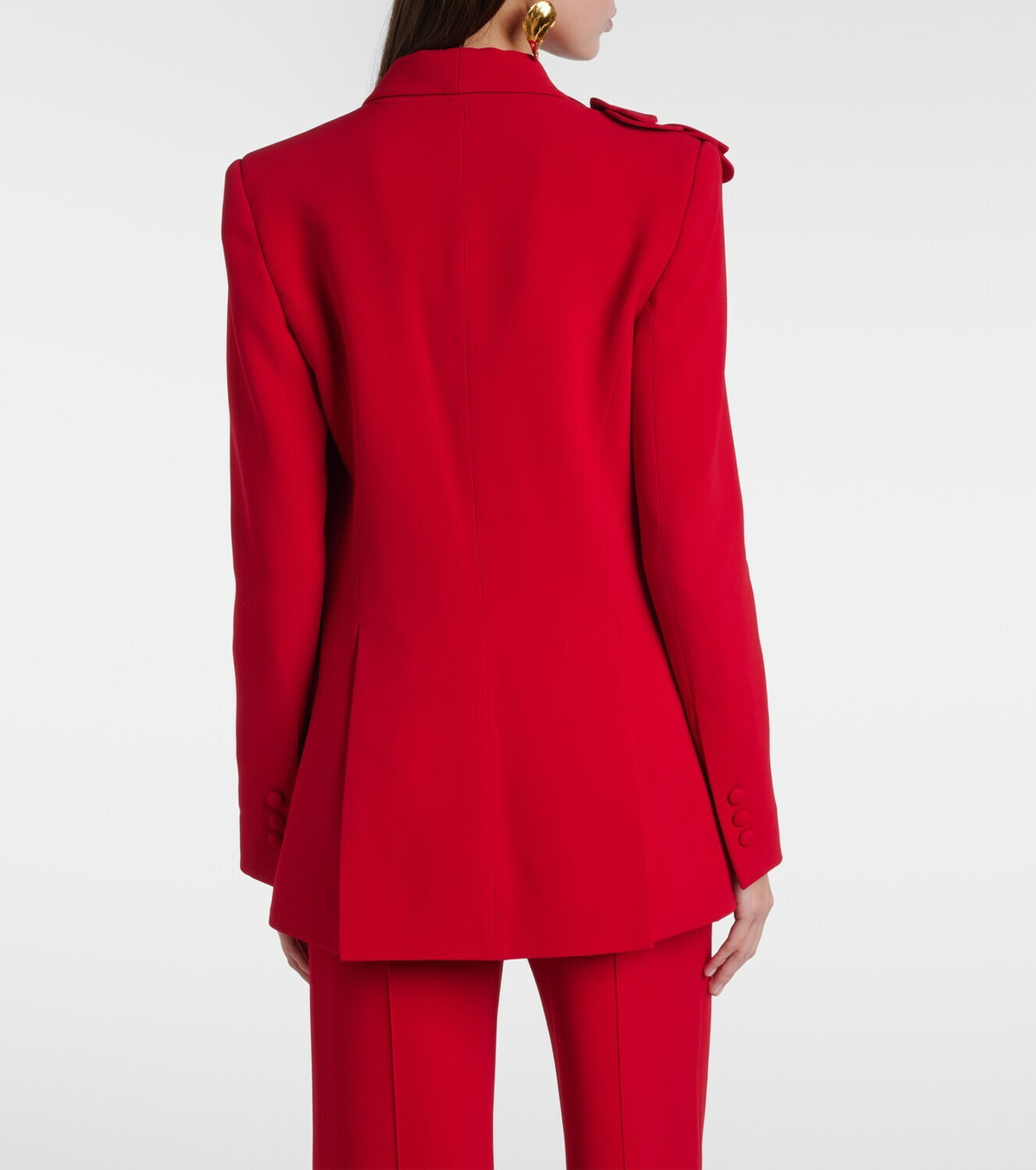 Elie Saab Floral-appliqué cady blazer