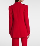 Elie Saab Floral-appliqué cady blazer