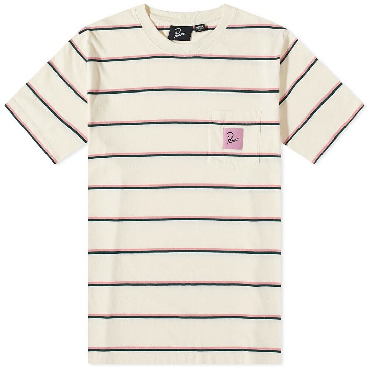 Photo: By Parra Men's Striper Pocket Logo T-Shirt in Pink