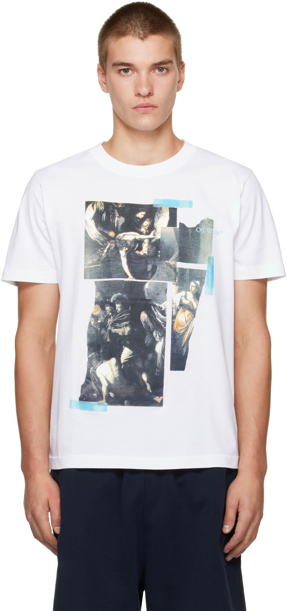 Off-White Black Oversized Diag Skulls T-Shirt Off-White