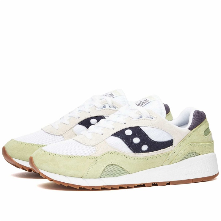 Photo: Saucony Men's Shadow 6000 Sneakers in White/Mint/Navy