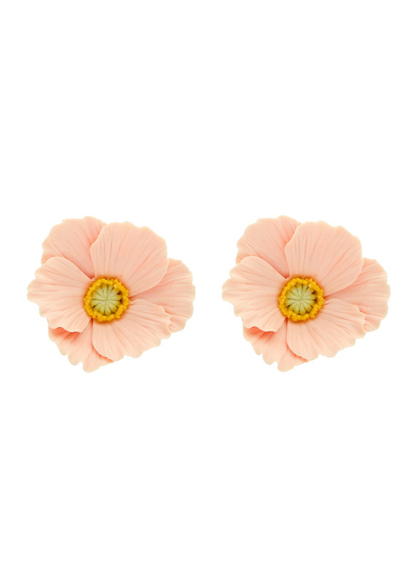 Photo: Jennifer Behr Demetria Floral 18kt Gold-plated Drop Earrings - Pink - One Size