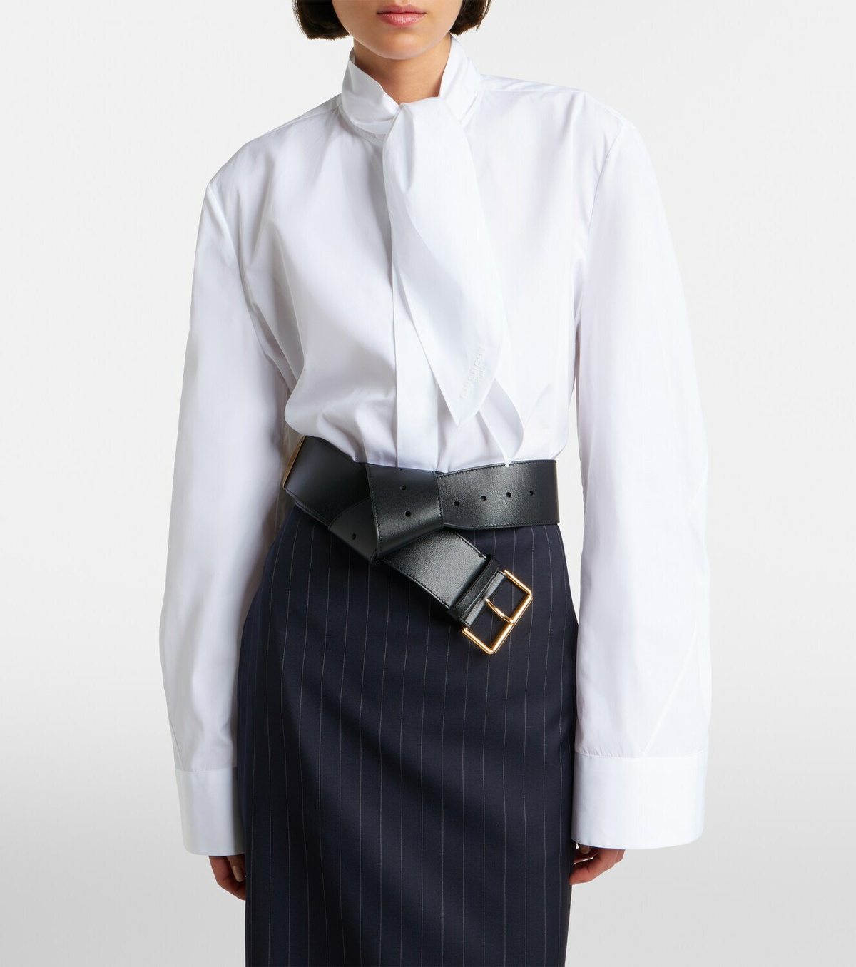 Givenchy Tie-neck cotton shirt