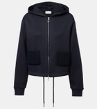 Moncler Cotton-blend jersey zip-up hoodie