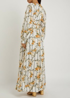 Agua BY Agua Bendita Frambuesa Floral-print Linen Maxi Dress Multicoloured