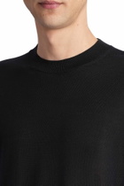 Laneus Knitwear In Black Wool And Polyester