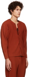 Homme Plissé Issey Miyake Red Monthly Color December Cardigan