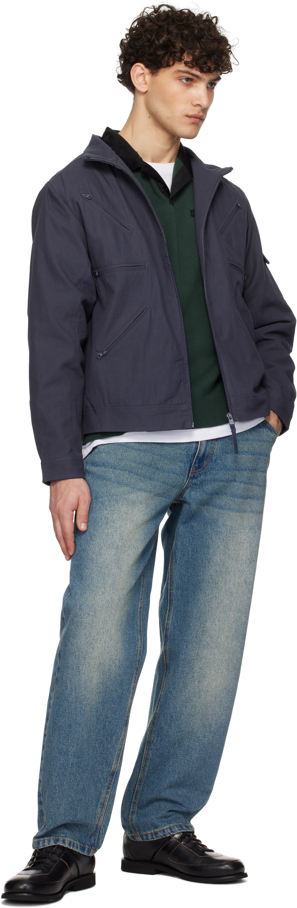 Dime Navy Zip Jacket Dime