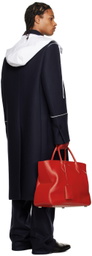 Ferragamo Navy Single-Breasted Coat