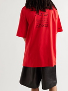 Balenciaga - PlayStation Printed Cotton-Jersey T-Shirt - Red