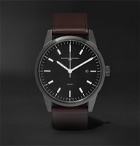 Maurice de Mauriac - L1 42mm Coated Stainless Steel and Leather Watch - Black