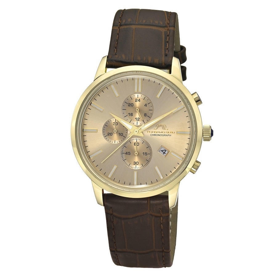 Porsamo Bleu Aura Chronograph Gold-tone Dial Mens Watch 1432BAUL