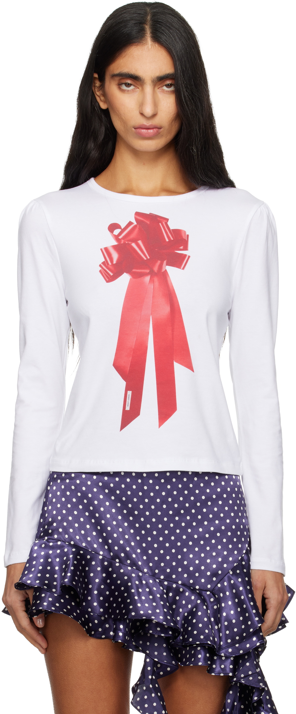 Sandy Liang White Present Nap T-shirt