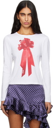 Sandy Liang White Present Nap T-shirt