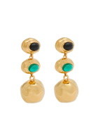 Joanna Laura Constantine Oval Cabochon 18kt Gold-plated Drop Earrings - One Size