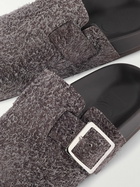 LOEWE - Brushed-Suede Clogs - Brown
