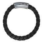 Bottega Veneta Black Single Intrecciato Bracelet