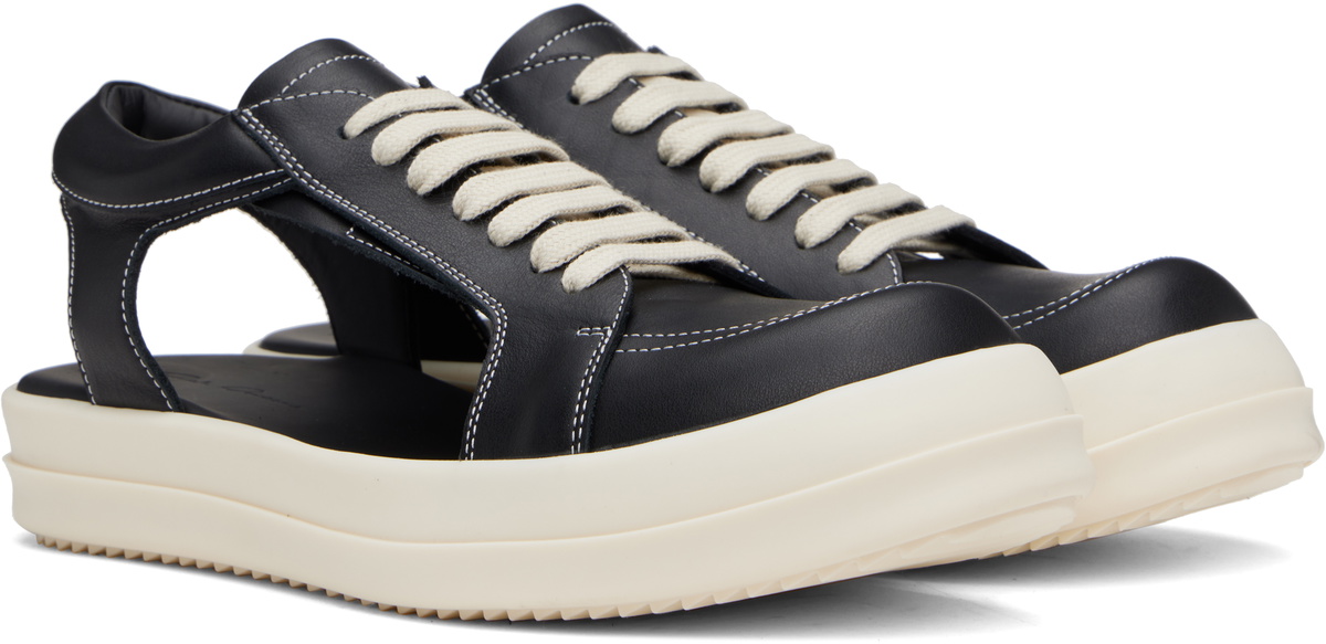 新作 すぐ届く【Rick Owens】HOLLOWED VINTAGE SNEAKS Rick Owens Black Hollywood Hollowed Vintage Sneaks Sneakers