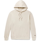 Rick Owens - Champion Logo-Appliquéd Loopback Cotton-Blend Jersey Hoodie - Neutrals