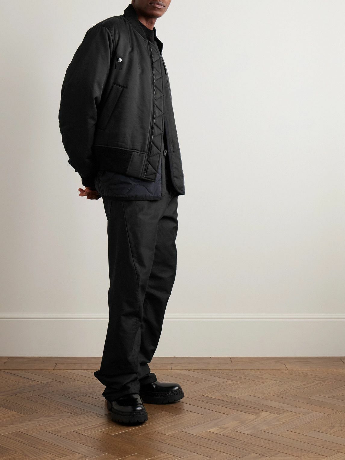 Sacai - Spiewak Layered Titan Cloth Twill and Ripstop Bomber Jacket ...