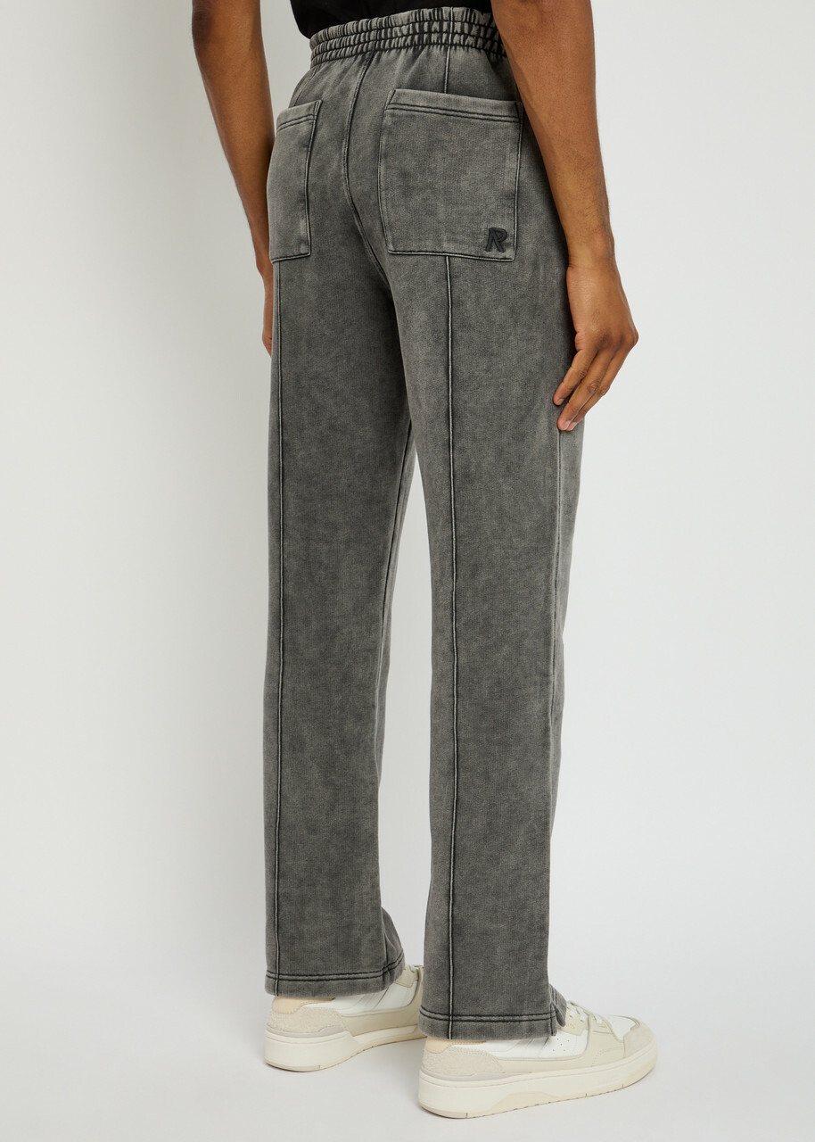 Represent Initial Embroidered Cotton Sweatpants Grey