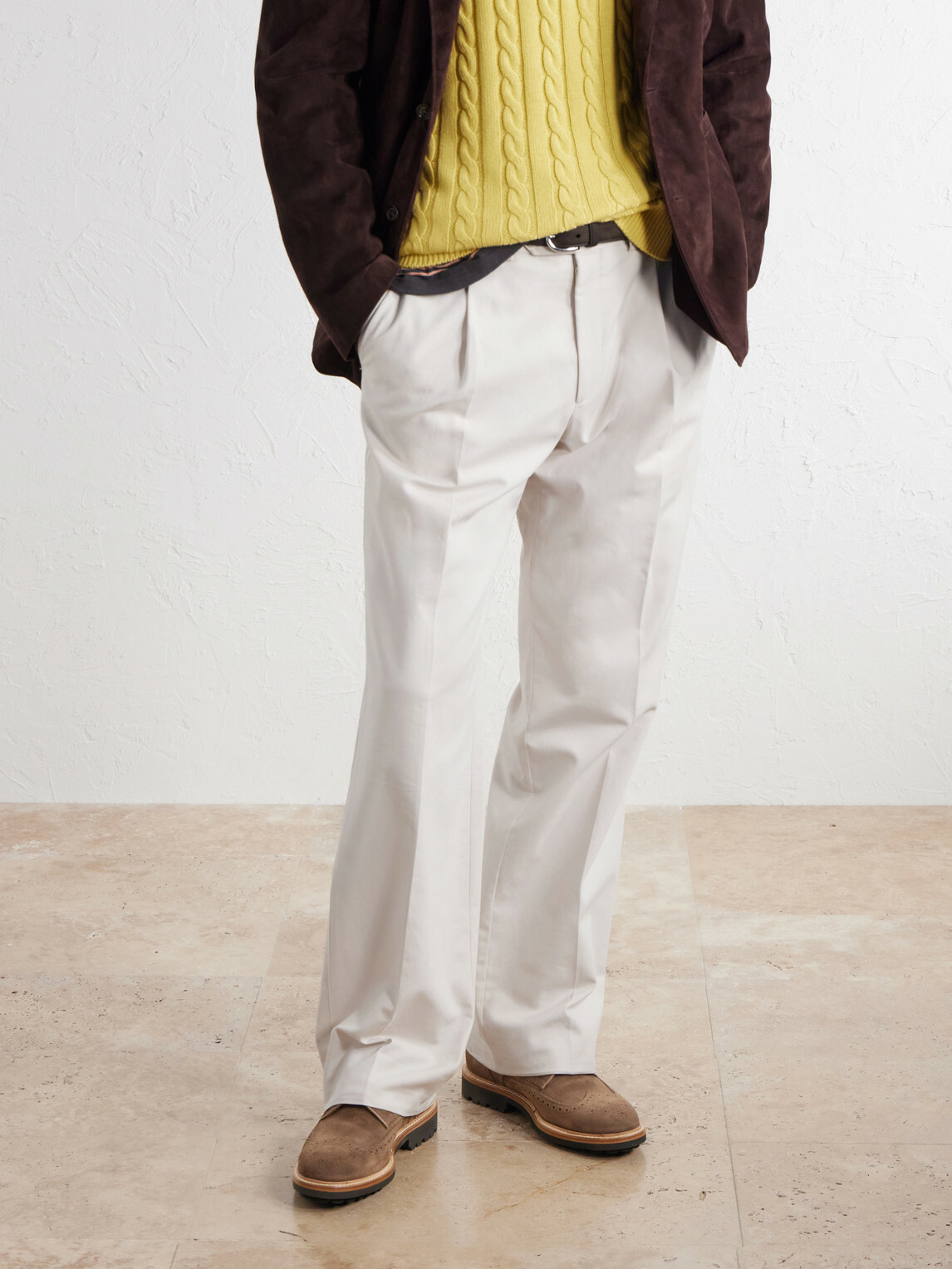 Mr P. - Suede Brogues - Neutrals