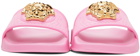 Versace Pink 'La Medusa' Slides