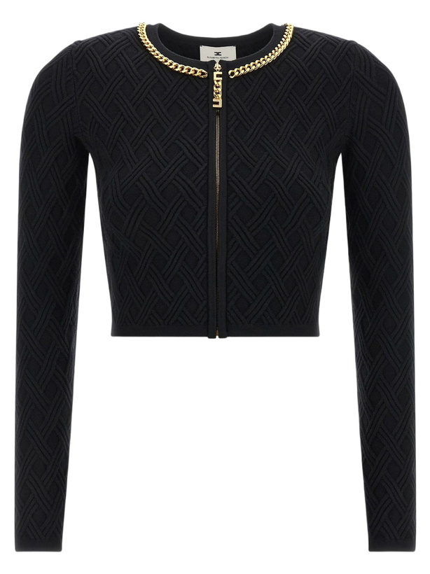 Photo: Elisabetta Franchi Jewel Zip Puller Cardigan