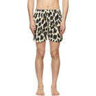 Solid and Striped Off-White Leopard Classic Swim Shorts
