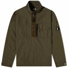 C.P. Company Men's Flatt Nylon Quarter Zip Overshirt in Stone Grey