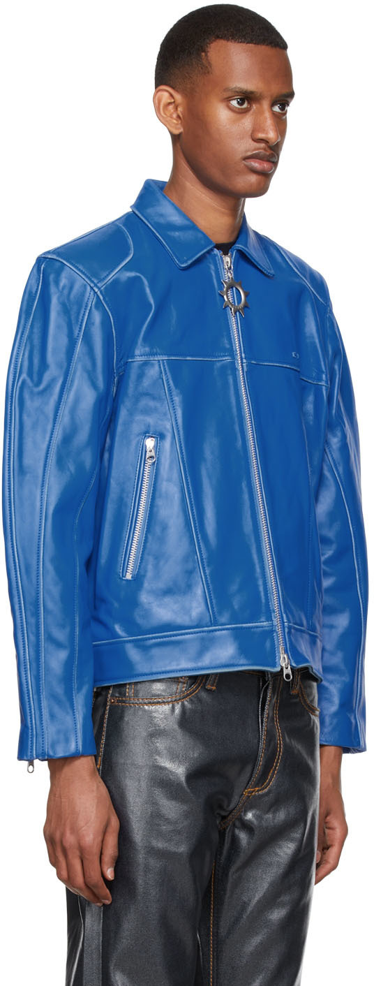 Eytys Blue Mason Leather Jacket Eytys