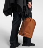 The Row Sporty leather-trimmed backpack