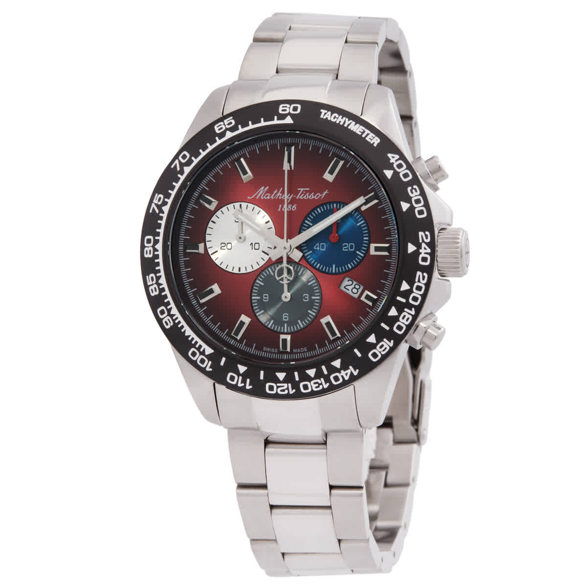 Mathey-Tissot Chrono II Chronograph Quartz Red Dial Mens Watch H938CHAR