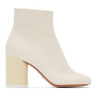 MM6 Maison Margiela Off-White Ankle Boots
