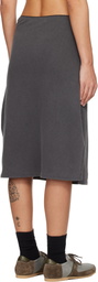 OUR LEGACY Gray Picnic Midi Skirt