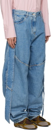 The Attico Blue Long Jeans