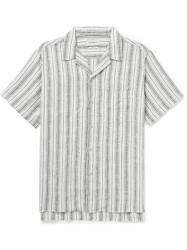 Photo: Oliver Spencer - Havana Camp-Collar Striped Linen Shirt - Gray