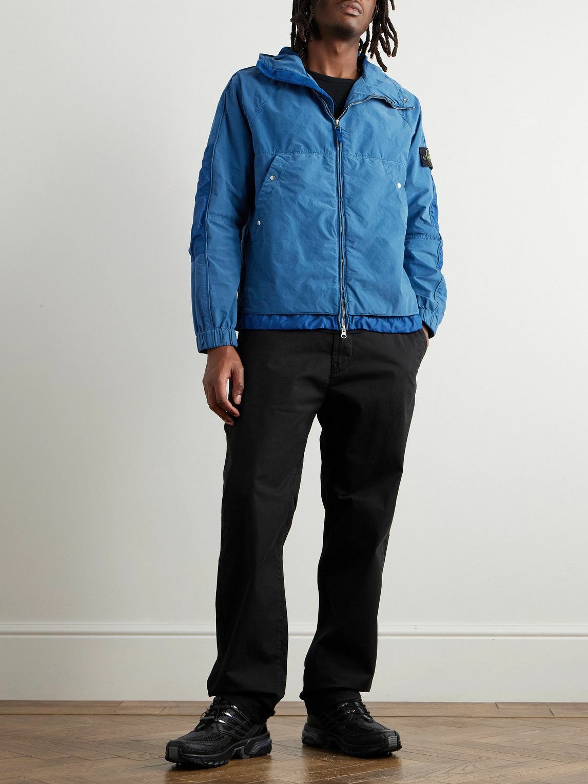 Stone Island - Logo-Appliquéd Panelled Garment-Dyed David Light-TC