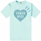 Human Made Men's Heart Slub T-Shirt in Green