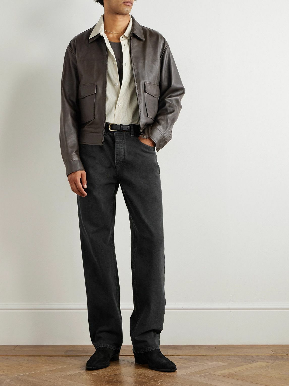 Nili Lotan - Majorca Leather Jacket - Brown