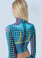 Jean Paul Gaultier Re-Edition Cropped Zip-Up Long Sleeve Top