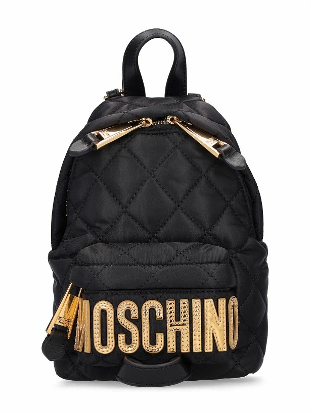 Photo: MOSCHINO - Logo Quilted Mini Backpack