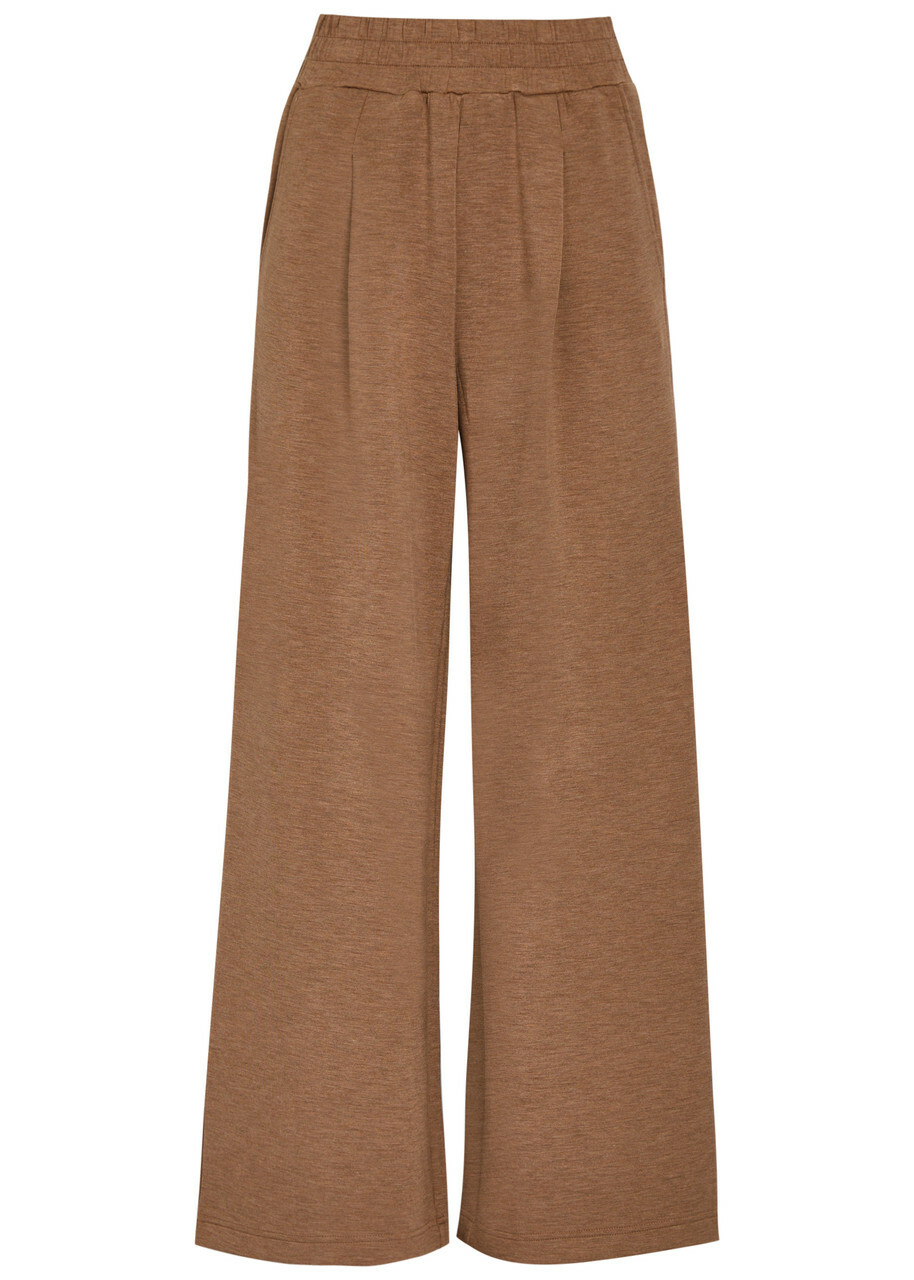 Varley The Extra Wide Leg 29.5 Stretch-jersey Sweatpants Brown