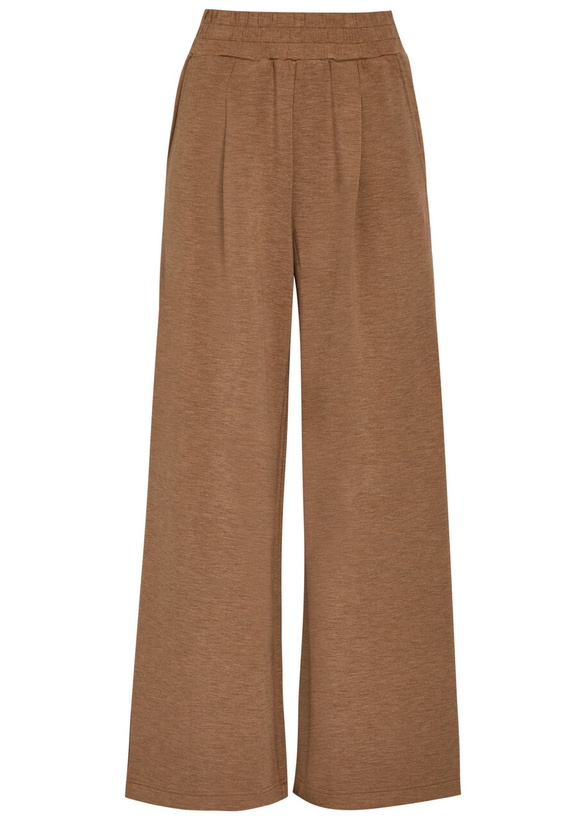 Photo: Varley The Extra Wide Leg 29.5 Stretch-jersey Sweatpants Brown