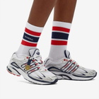 Adidas Women's x Sporty & Rich Adistar Cushion in White/Night Indigo/Collegiate Red